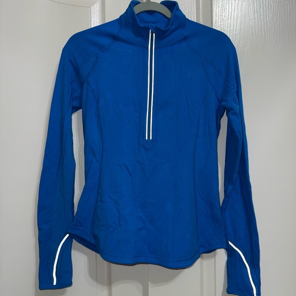 Lululemon Athletica Vibrant Blue Quarter-Zip Hoodie - Picture 1 of 7